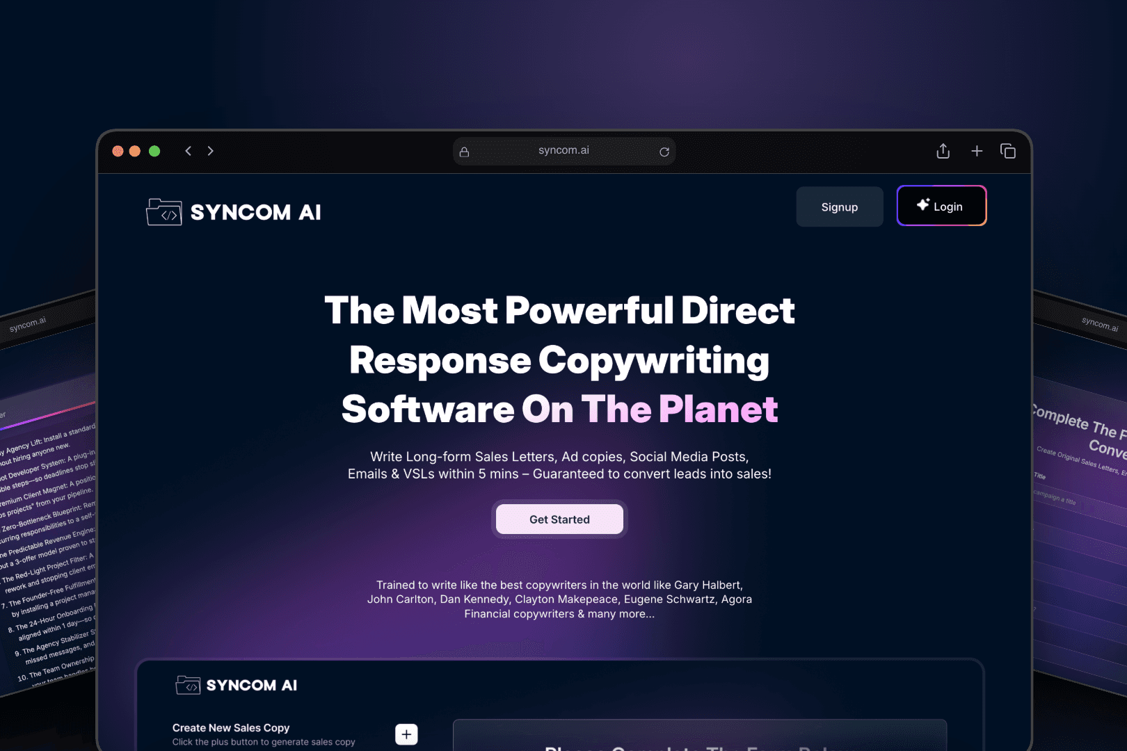 Syncom AI product mockup